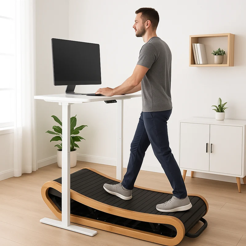 Tapis de Marche Courbé – Chêne Clair