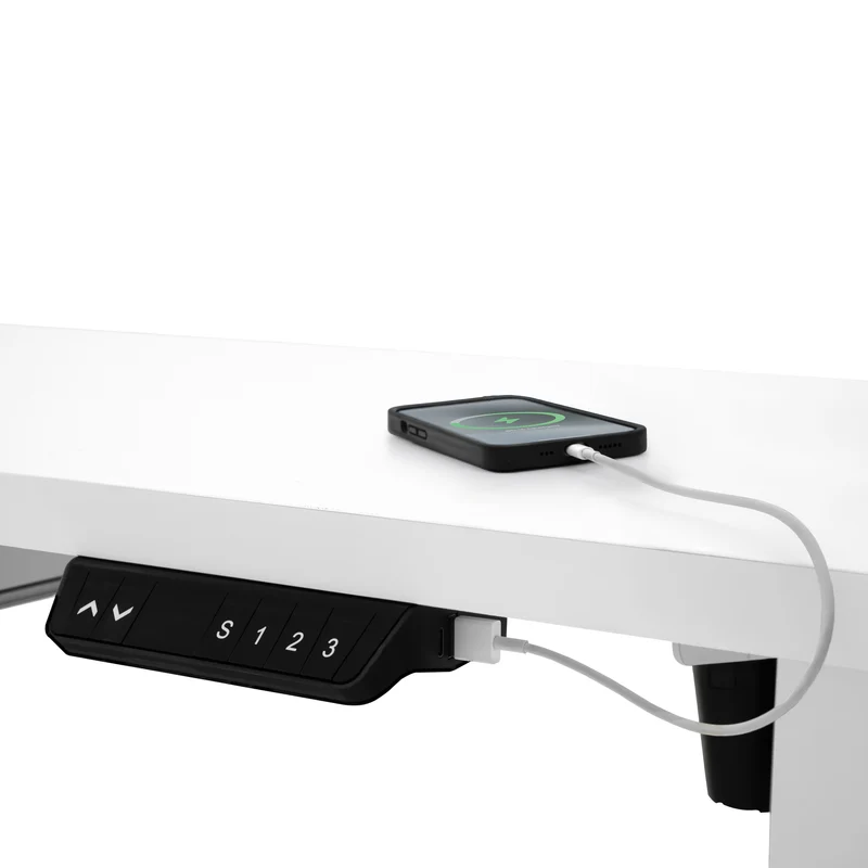Bureau Assis-Debout Électrique Avec Tiroir (120 x 60 cm)