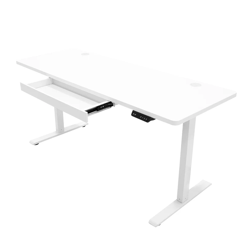 Bureau Assis-Debout Électrique Avec Tiroir (160 x 60 cm)