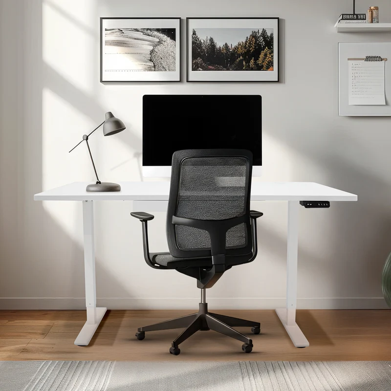 Bureau Assis-Debout Électrique Avec Tiroir (160 x 60 cm)