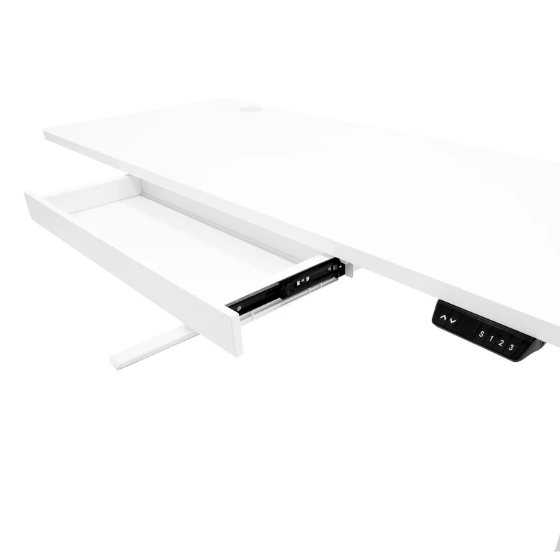 Bureau Assis-Debout Électrique Avec Tiroir (160 x 60 cm)