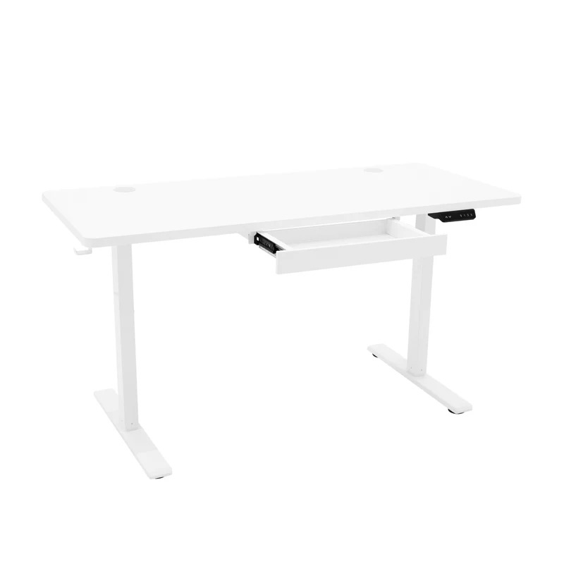 Bureau Assis-Debout Électrique Avec Tiroir (140 x 60 cm)