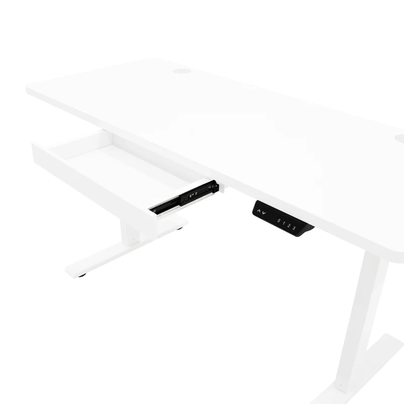 Bureau Assis-Debout Électrique Avec Tiroir (140 x 60 cm)