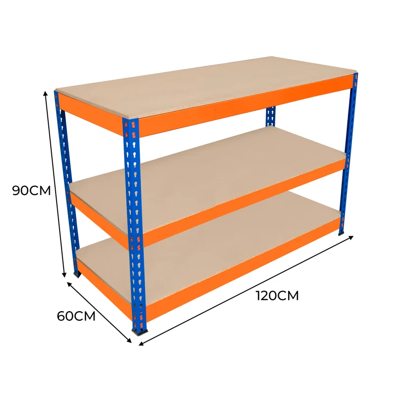 Monster Racking - Établi à 3 Niveaux S-Rax - 120 x 60 x 90 cm