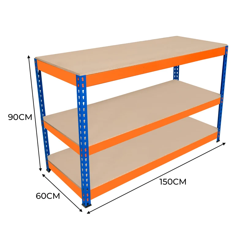 Monster Racking - Établi à 3 Niveaux S-Rax - 150 x 60 x 90 cm