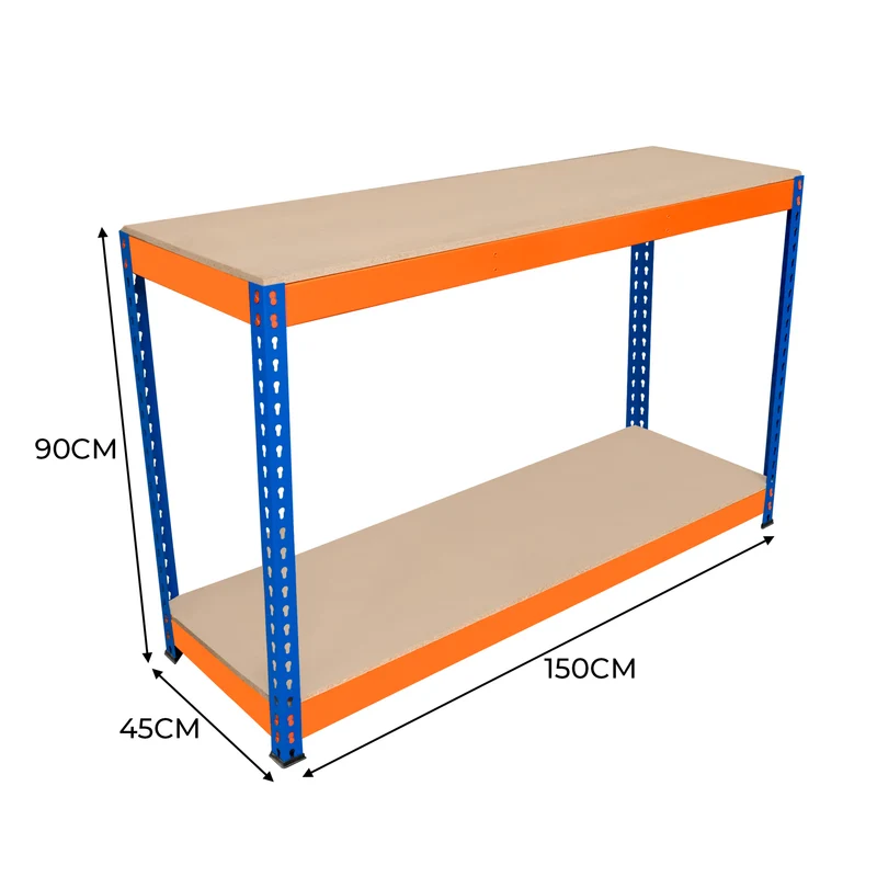 Monster Racking - Établi à 2 Niveaux S-Rax - 150 x 45 x 90 cm