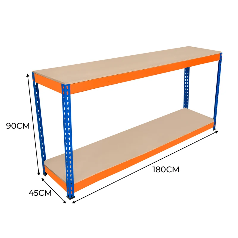 Monster Racking - Établi à 2 Niveaux S-Rax - 180 x 45 x 90 cm