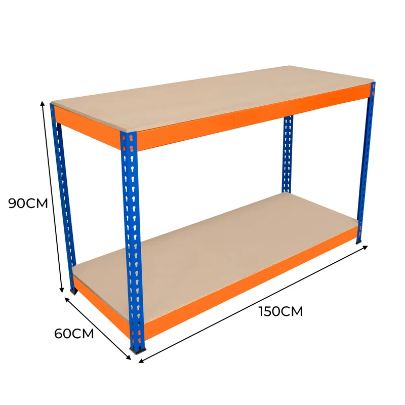 Monster Racking - Établi à 2 Niveaux S-Rax - 150 x 60 x 90 cm