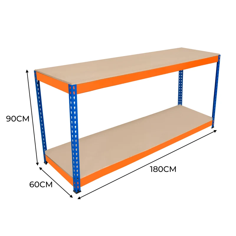 Monster Racking - Établi à 2 Niveaux S-Rax - 180 x 60 x 90 cm