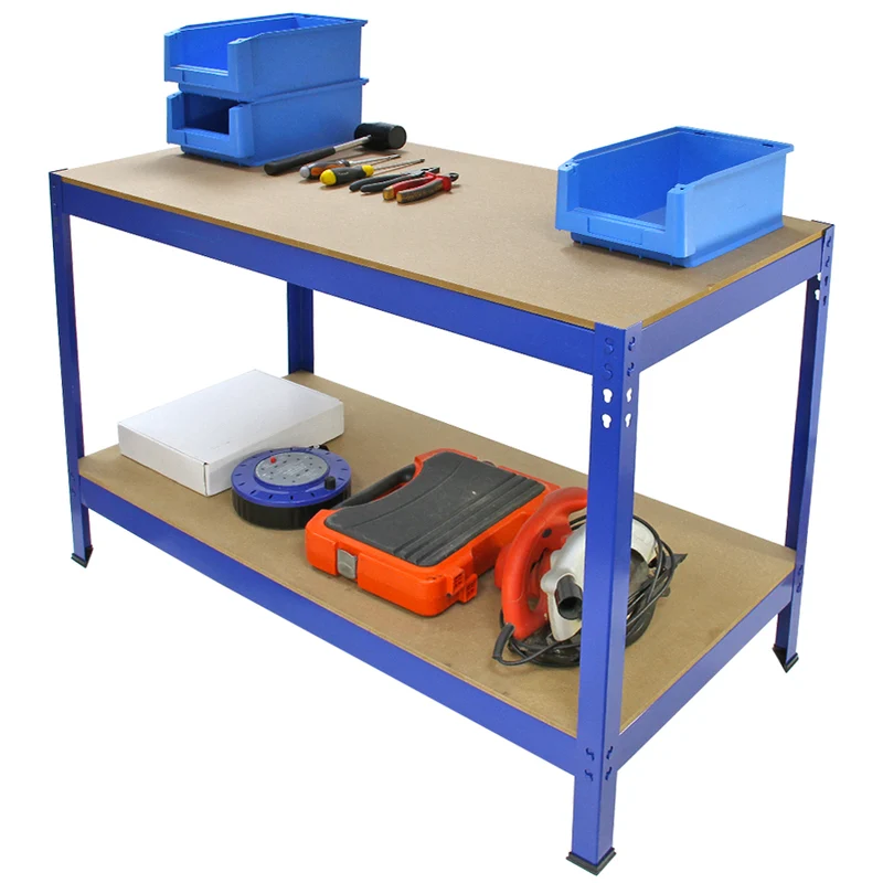 Monster Racking - Établi de Travail Q-Rax en Acier Bleu - 120 cm