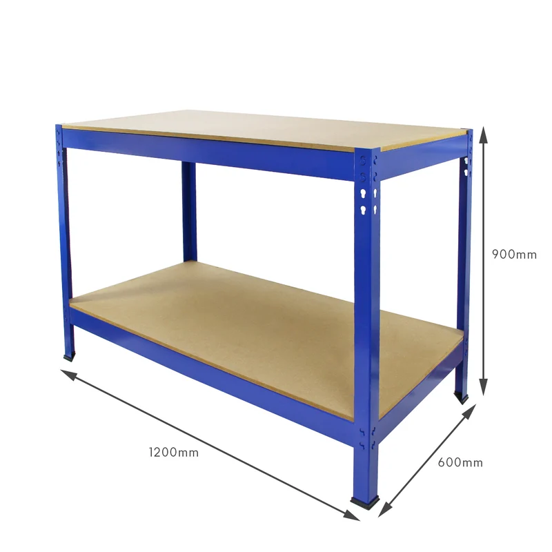 Monster Racking - Établi de Travail Q-Rax en Acier Bleu - 120 cm