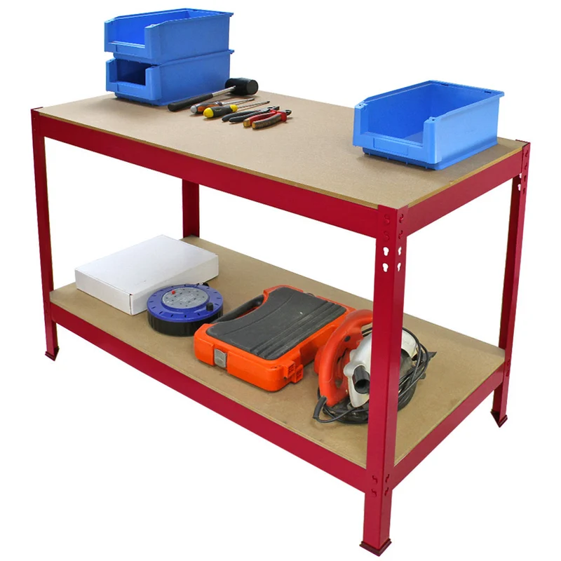 Monster Racking - Établi de Travail Q-Rax en Acier Rouge - 100 cm