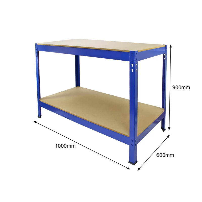 Monster Racking - Établi de Travail Q-Rax en Acier Bleu - 100 cm