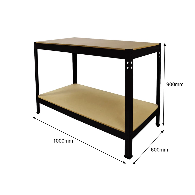 Monster Racking - Établi de Travail Q-Rax en Acier Noir - 100 cm