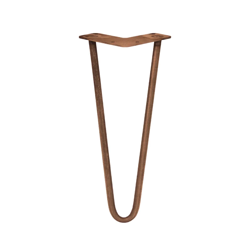 4 Pieds de Table 30,5 cm à 2 Tiges de 10 mm - Cuivre