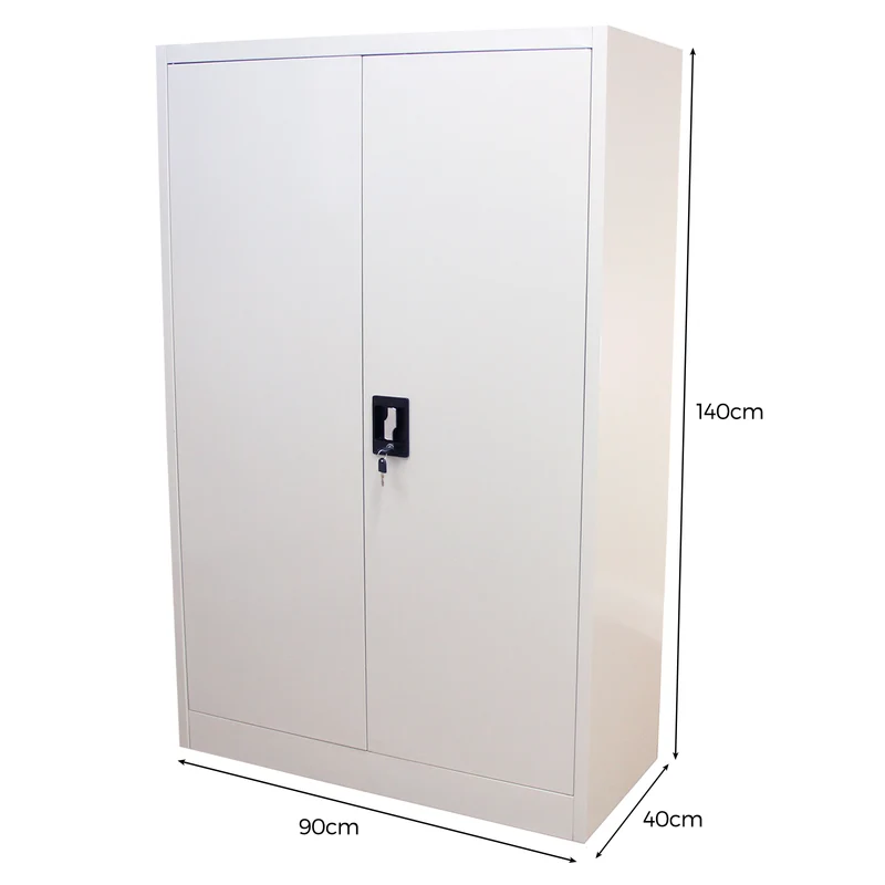 Armoire de Classement Métallique en Acier Gris Clair 140 cm