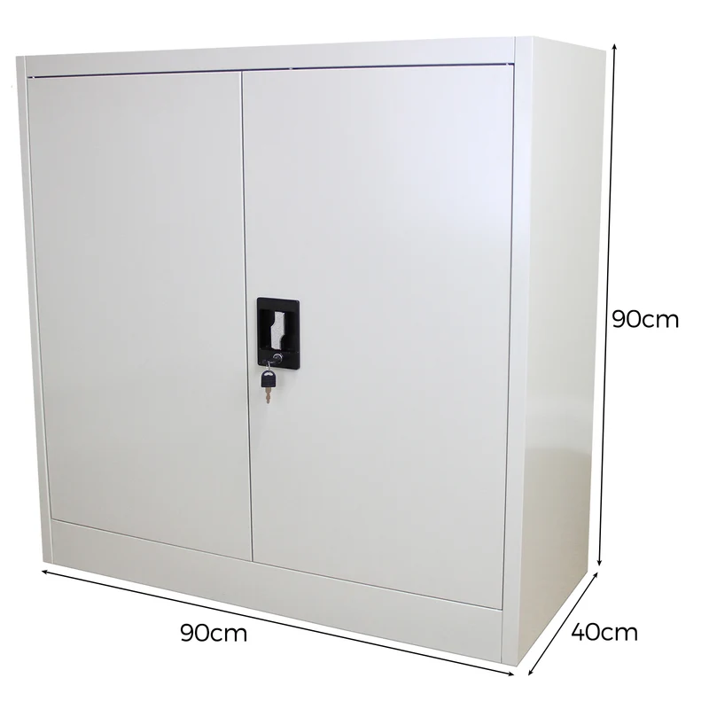 Armoire de Classement Métallique en Acier Gris Clair 90 cm