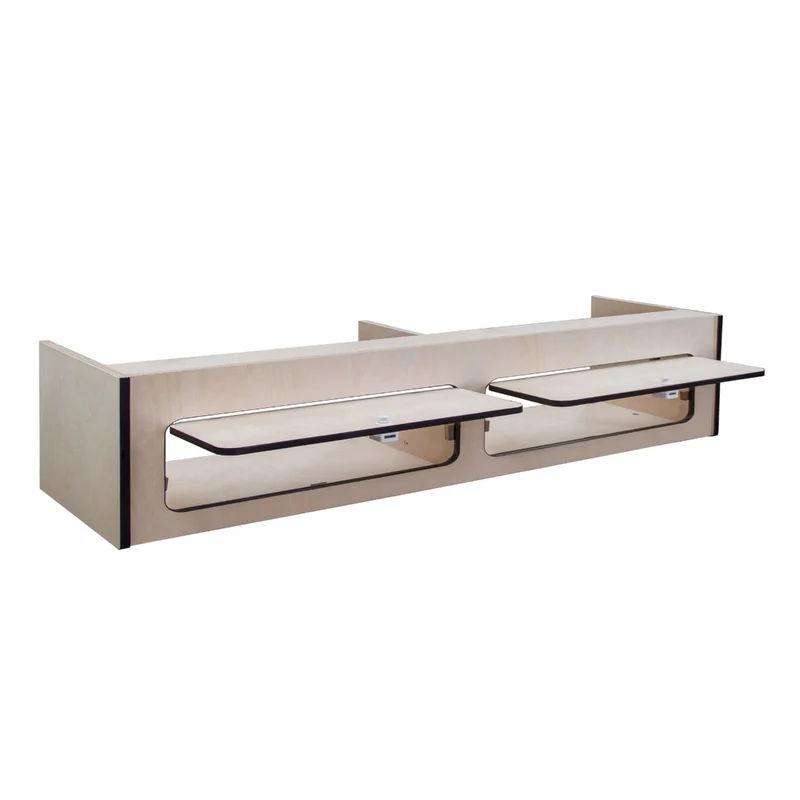 Armoire de Rangement pour Camping-Car avec Rebord Noir – 120 x 25 x 25 cm