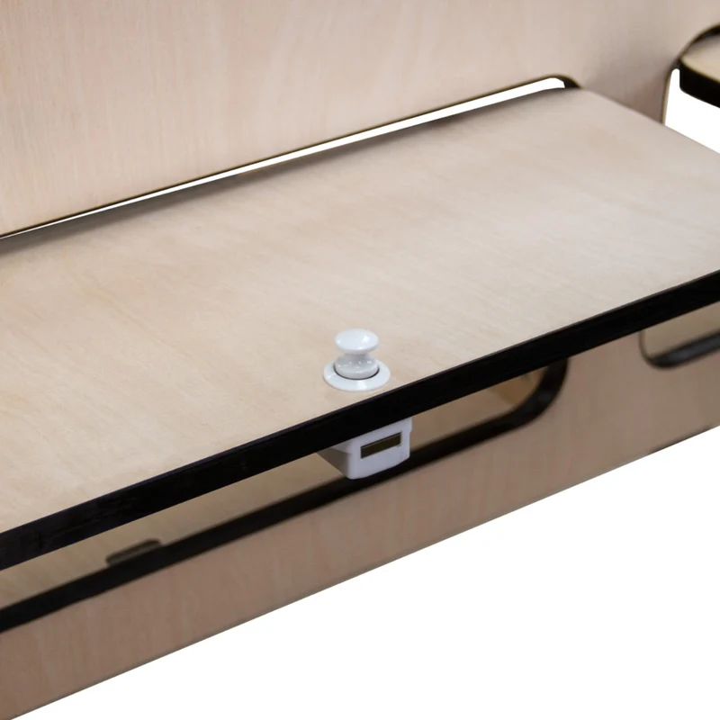 Armoire de Rangement pour Camping-Car avec Rebord Noir – 120 x 25 x 25 cm