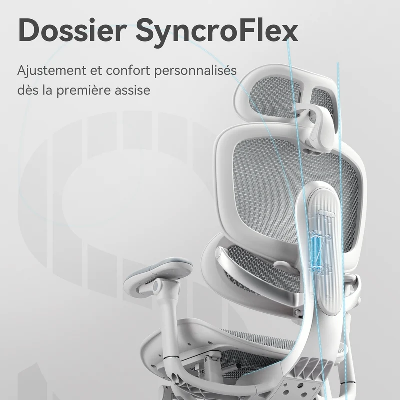 Doro C300 Ultra V2 – Chaise ergonomique à soutien intégral en apesanteur