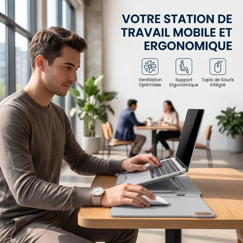 Pochette ordinateur MorphoDesk - Ergonomie Active & Protection Discrète