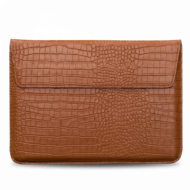 Pochette ordinateur CrocoTilt - Inclinaison Ergonomique & Protection Crocodile