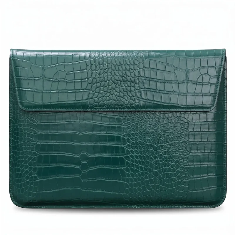 Pochette ordinateur CrocoTilt - Inclinaison Ergonomique & Protection Crocodile