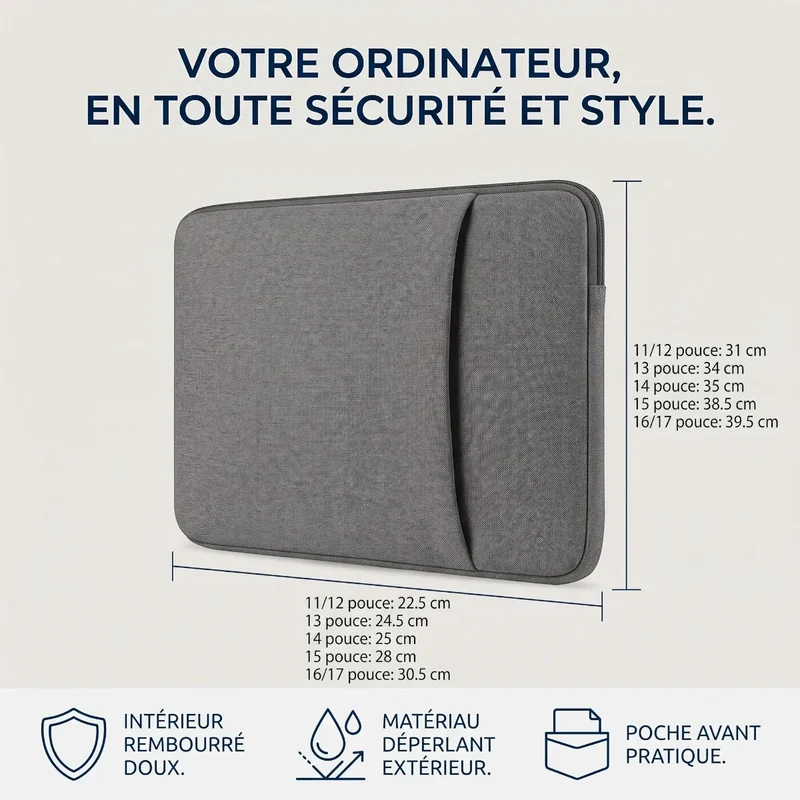 Housse pour ordinateur DuetPouch - Confort nomade & Profil ultra-fin