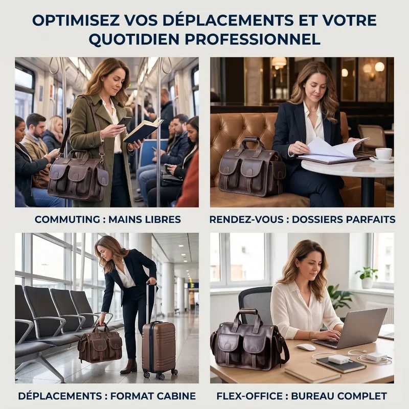 Porte-documents femme Bastion - Allure Pro & PC 14/15" Sécurisé