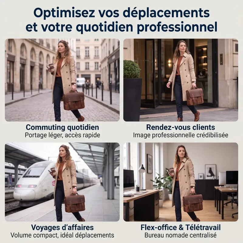Porte-documents femme Twinora - Cuir Noble & Organisation Parfaite