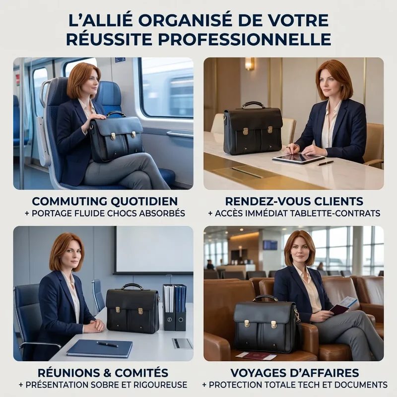 Porte-documents femme Grainton - Organisation Parfaite & Style Business