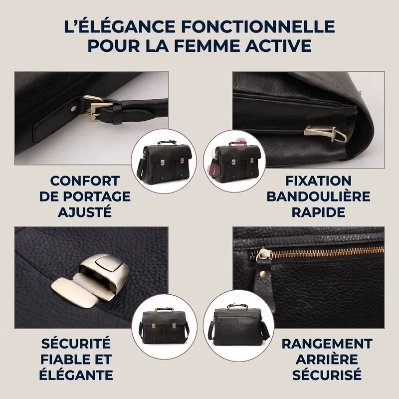 Porte-documents femme Grainton - Organisation Parfaite & Style Business