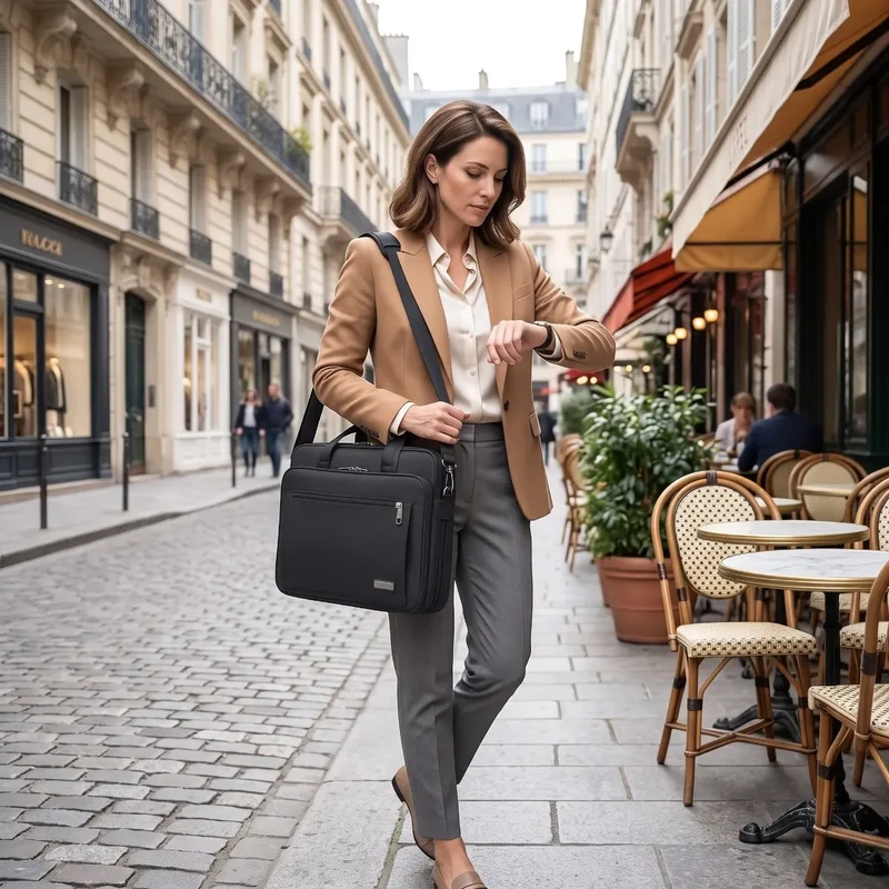 Porte-documents femme FlexoMax - Capacité Extensible & Protection Intégrale