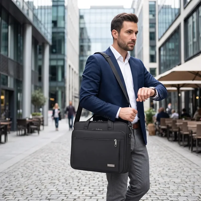 Porte-documents homme FlexoMax - Volume modulable & Protection experte