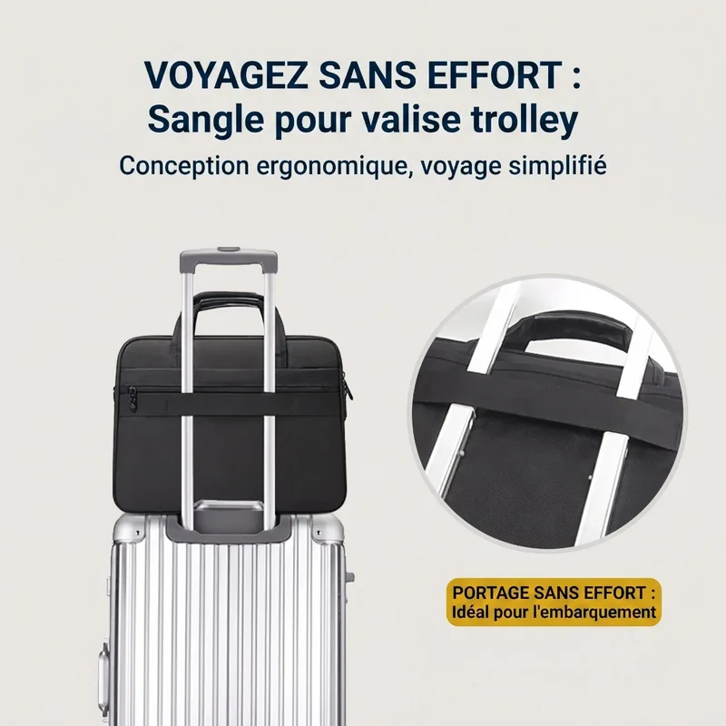 Porte-documents homme FlexoMax - Volume modulable & Protection experte