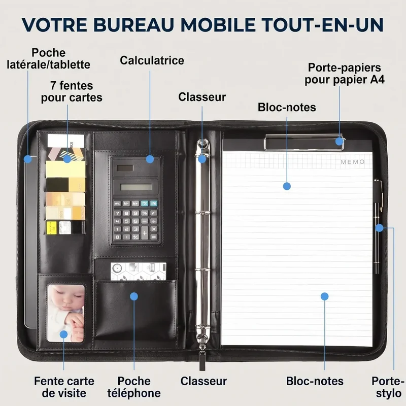 Porte-Documents A4 ArcaFolio - Bureau Nomade & Protection Anti-Plis