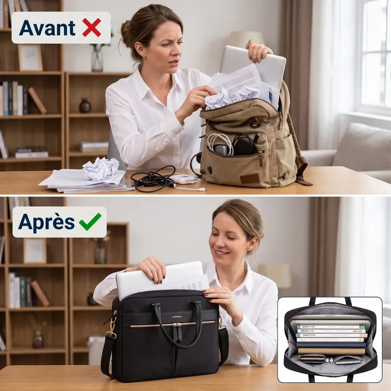 Sac ordinateur femme Sérénia - Confort postural & Protection PC