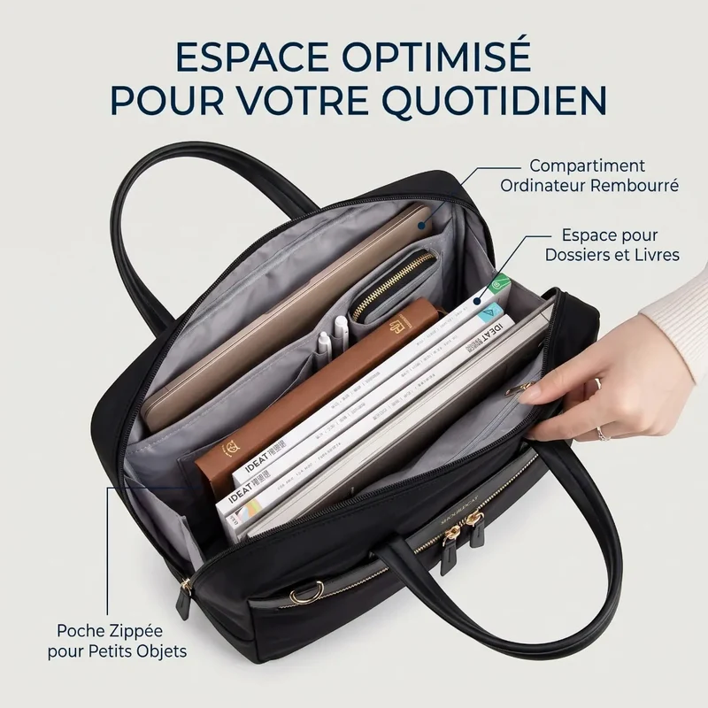 Sac ordinateur femme Sérénia - Confort postural & Protection PC