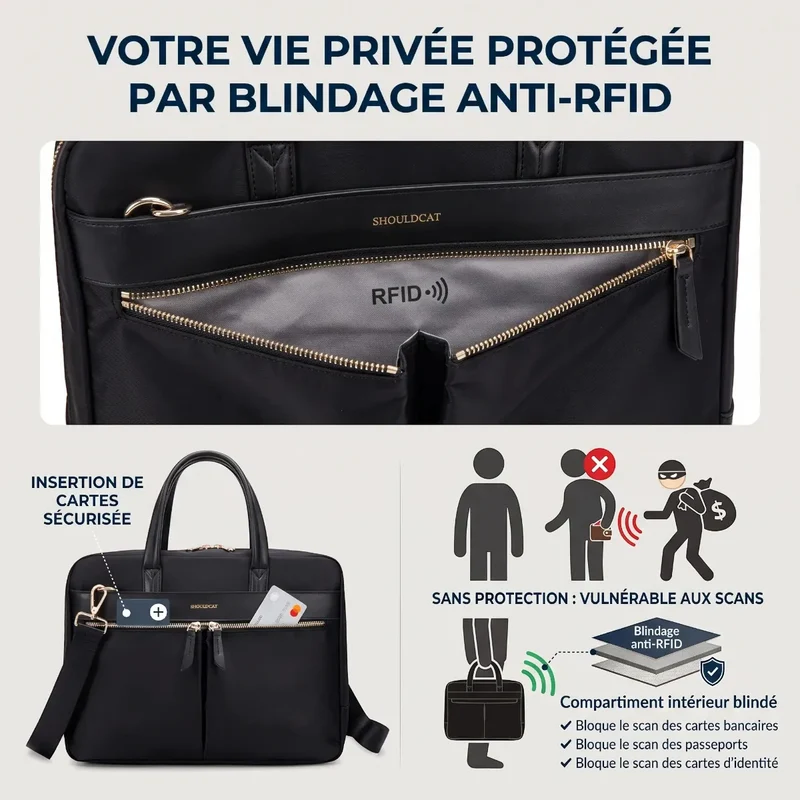 Sac ordinateur femme Sérénia - Confort postural & Protection PC