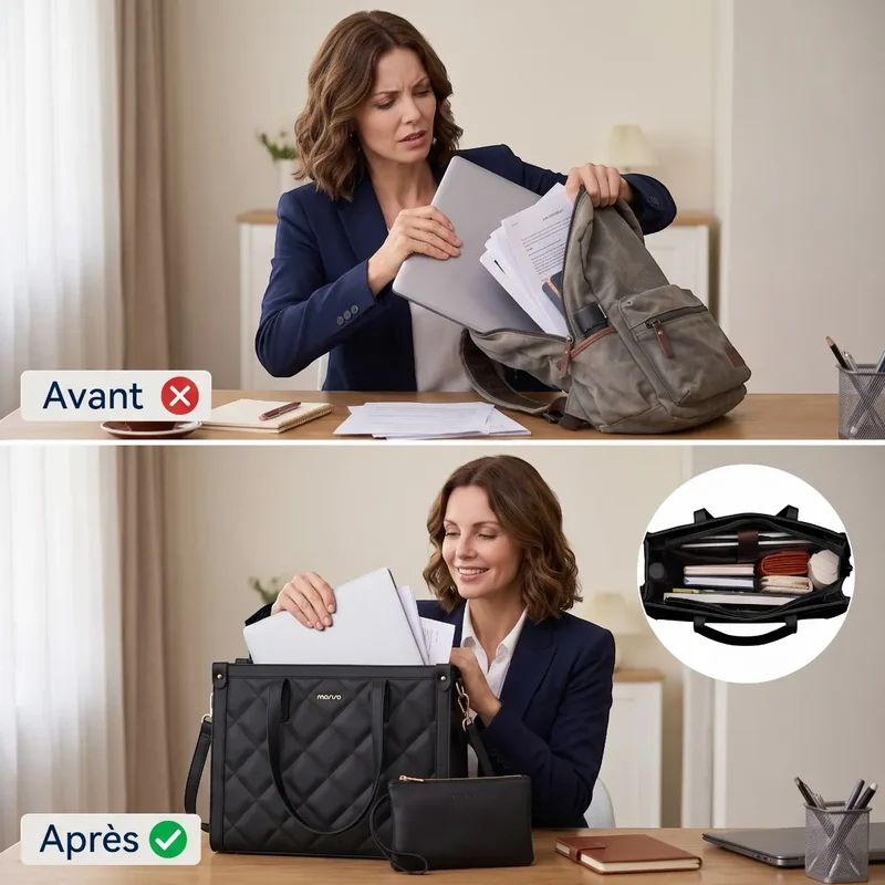 Sac ordinateur femme Matelya - Confort postural & Allure business