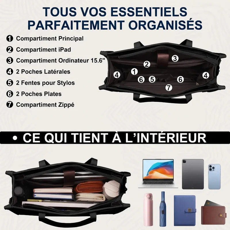 Sac ordinateur femme Matelya - Confort postural & Allure business