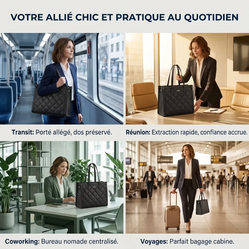 Sac ordinateur femme Matelya - Confort postural & Allure business