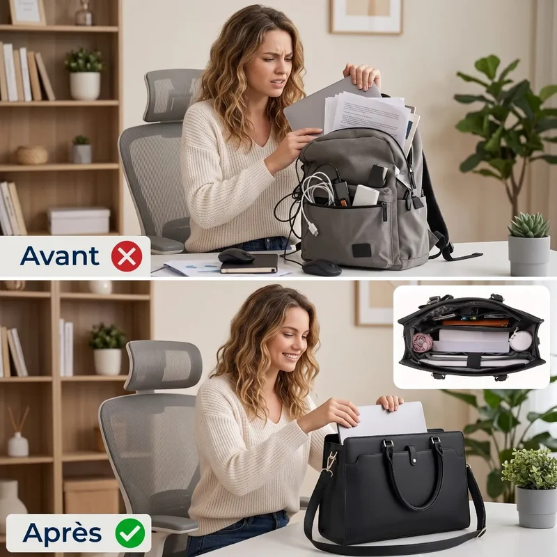 Sac ordinateur femme Kalea - Confort postural & Organisation absolue