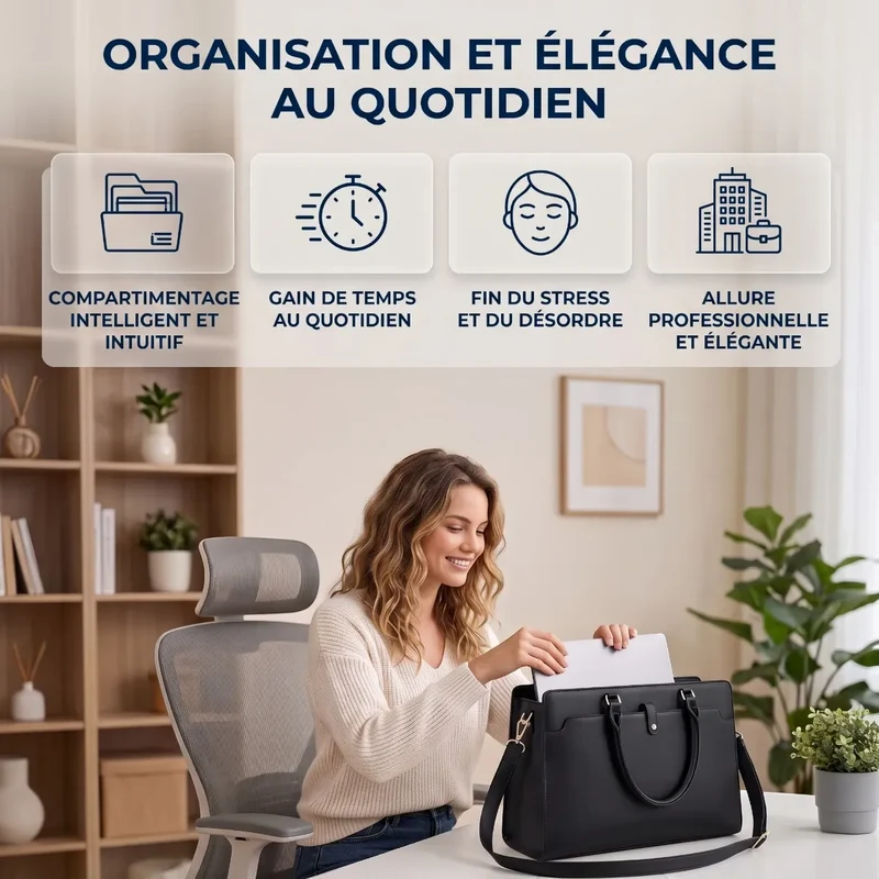 Sac ordinateur femme Kalea - Confort postural & Organisation absolue