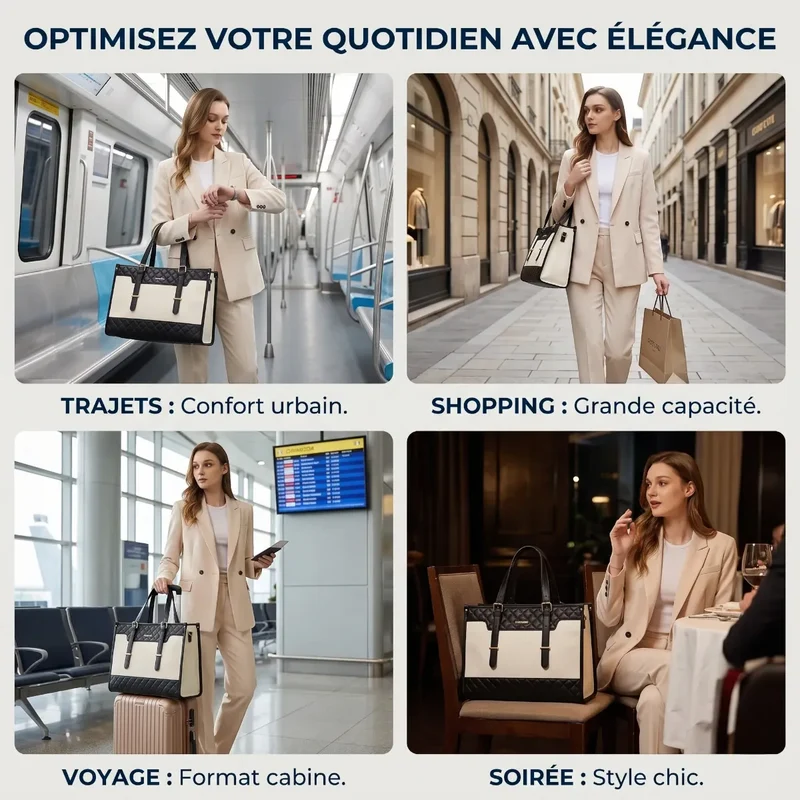 Sac ordinateur femme Gemi - Confort postural & Organisation active