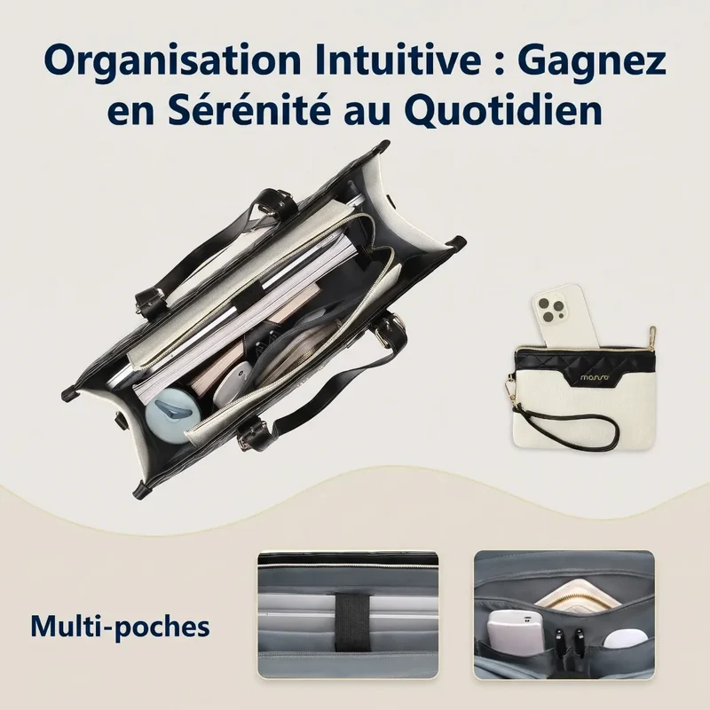 Sac ordinateur femme Gemi - Confort postural & Organisation active