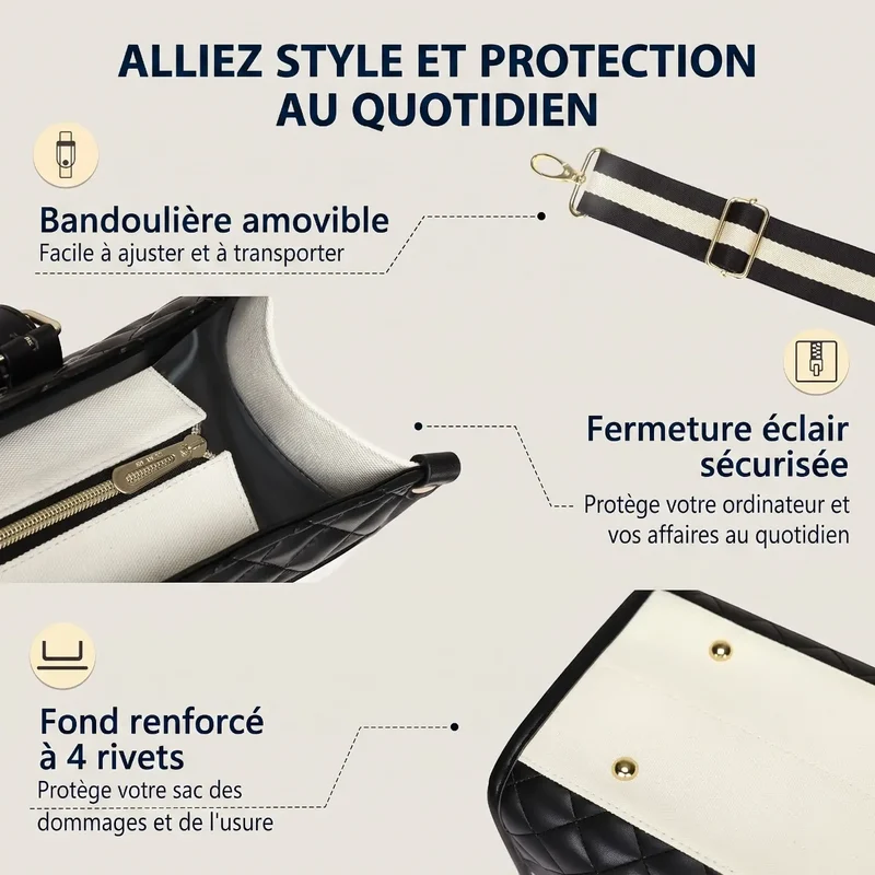 Sac ordinateur femme Gemi - Confort postural & Organisation active