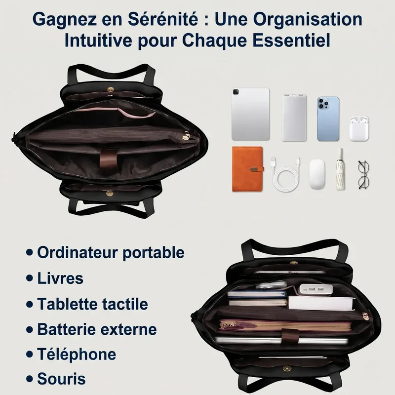 Sac ordinateur femme Altessa - Confort postural & Allure active