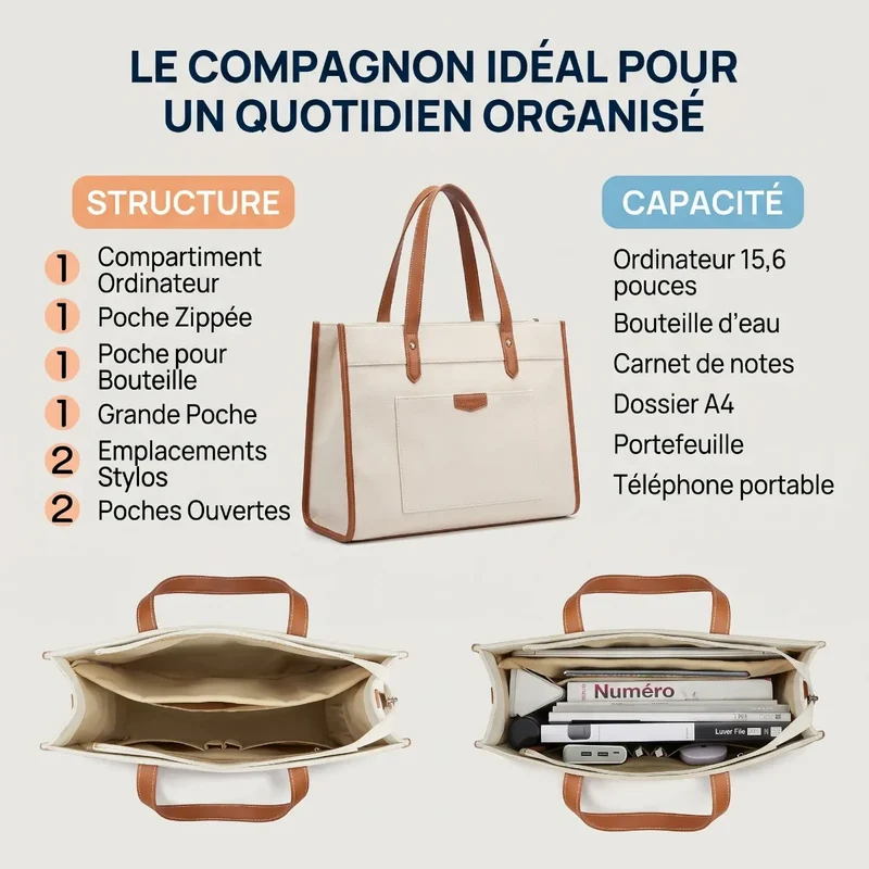 Sac ordinateur femme MissNine - Confort postural & Organisation nomade