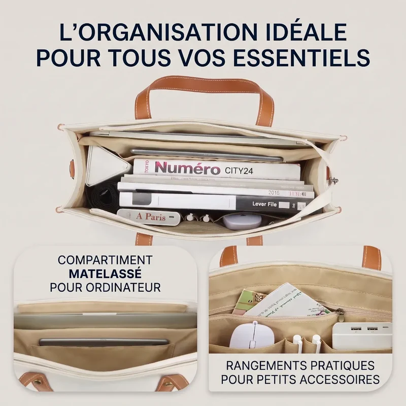 Sac ordinateur femme MissNine - Confort postural & Organisation nomade